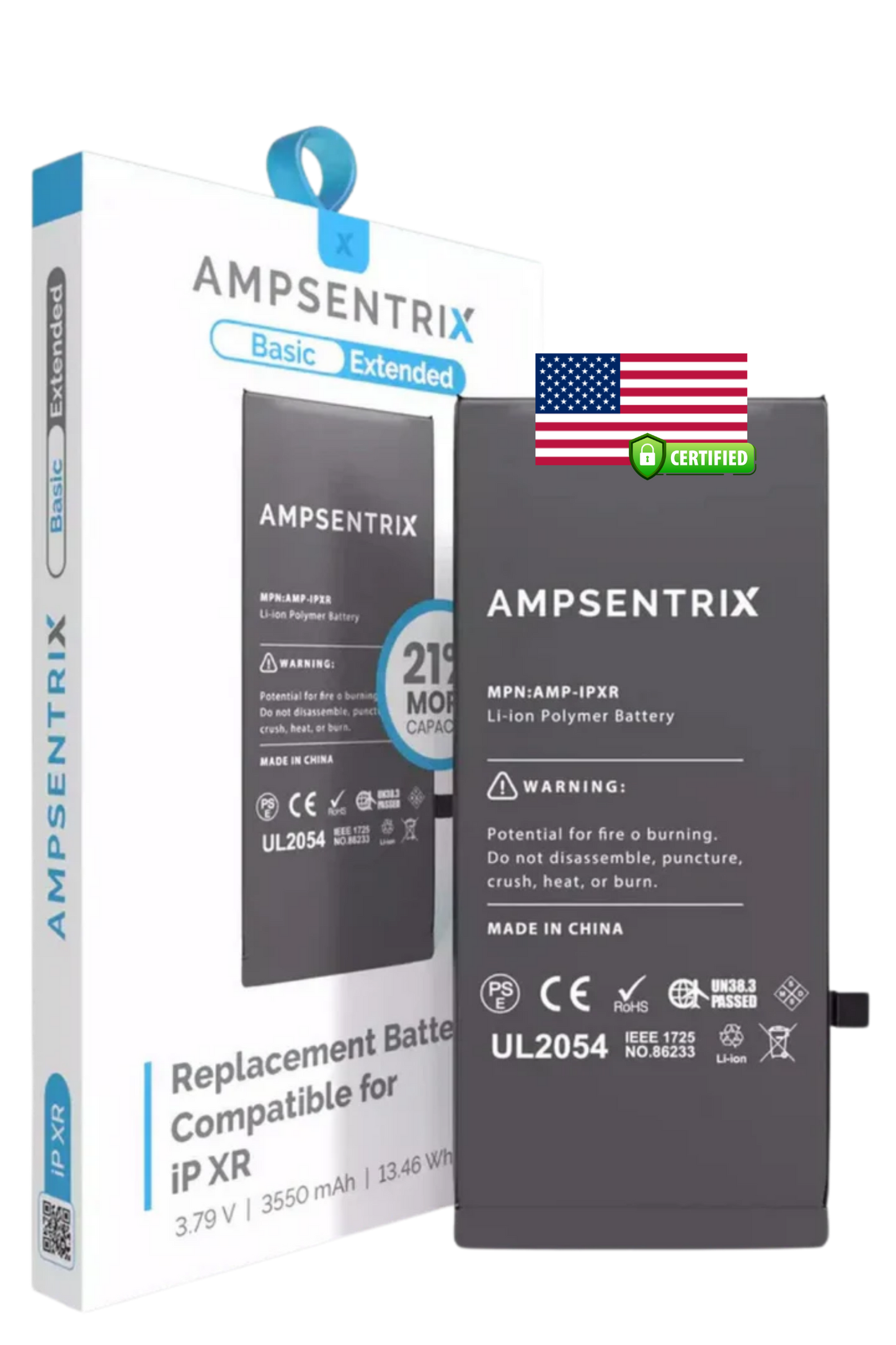 Batería Ampsentrix Extended para iPhone XR