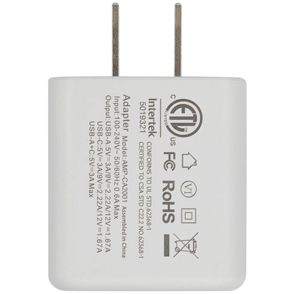 Cargador AmpSentrix 20W Doble Puerto USB-C + USB-A — Carga Rápida