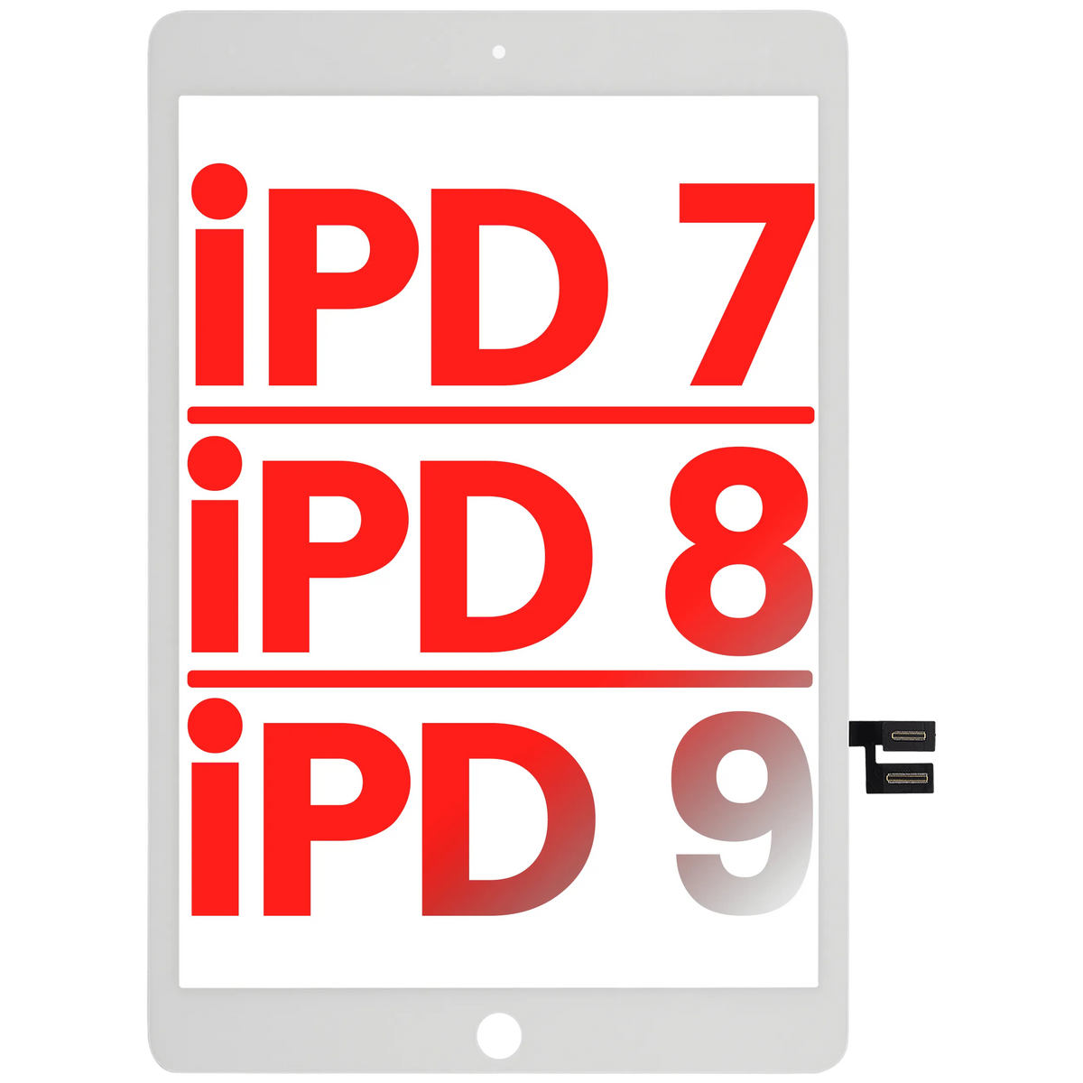 Táctil (Digitalizador) para iPad 7 / 8 / 9 (2019-2021) — Blanco
