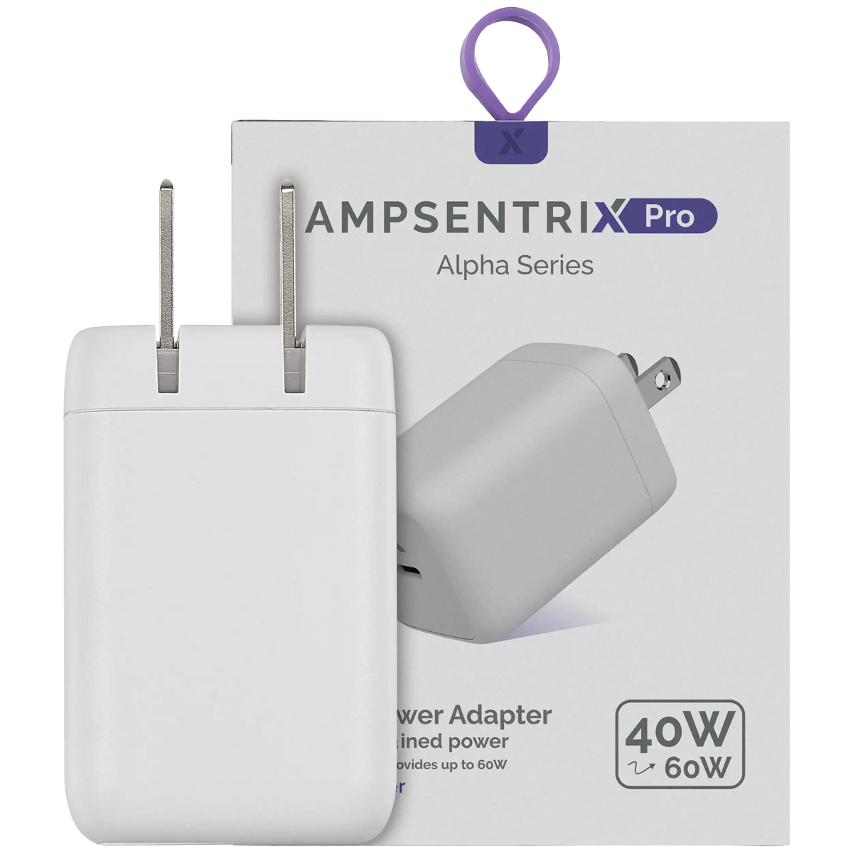 Cargador AmpSentrix 40W USB-C de Carga Rápida — iPhone, iPad y más