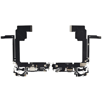 Flex de Puerto de Carga para iPhone 15 Pro Max — Plus (Titanio Negro)
