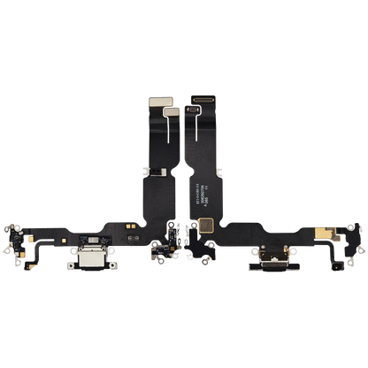 Flex de Puerto de Carga para iPhone 15 Plus — OEM Original (Negro)