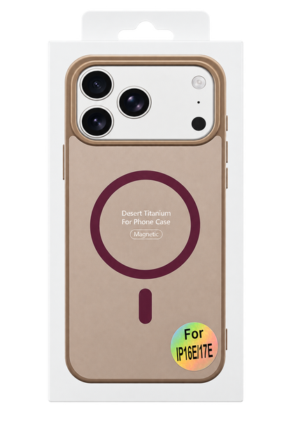 Funda MagSafe Titanio Desierto para iPhone 16e/17e — Ampsentrix