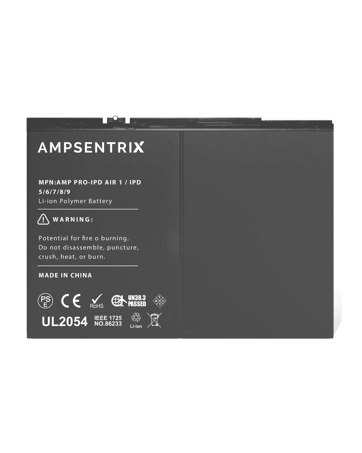 Batería AmpSentrix Pro para iPad Air 1 / 5 / 6 / 7 / 8 / 9