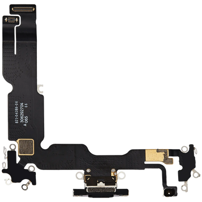 Flex de Puerto de Carga para iPhone 15 Plus — OEM Original (Negro)