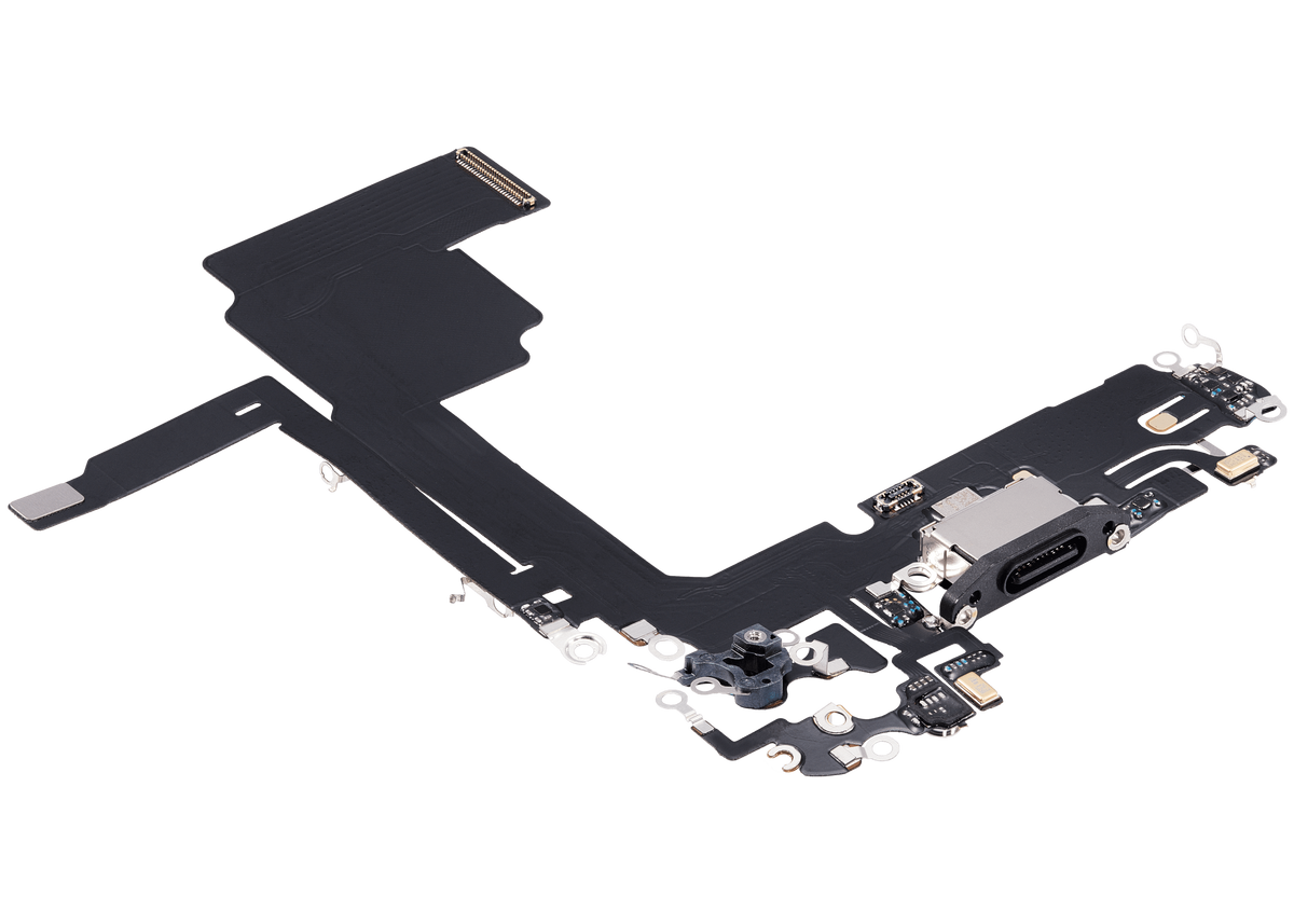 Flex de Puerto de Carga para iPhone 15 Pro — Plus (Titanio Negro)