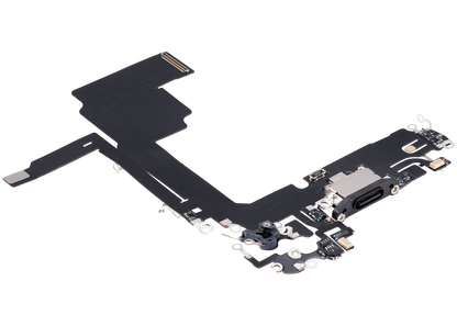 Flex de Puerto de Carga para iPhone 15 Pro — Plus (Titanio Negro)