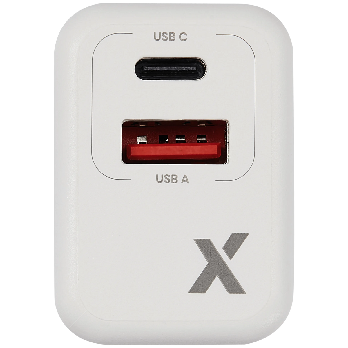Cargador AmpSentrix 20W Doble Puerto USB-C + USB-A — Carga Rápida
