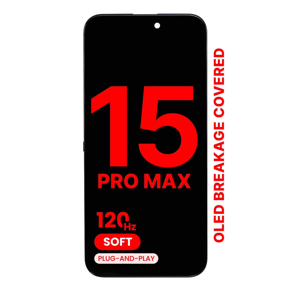 OLED Assembly For iPhone 15 Pro Max (Aftermarket Pro: XO7 3.0 Soft) (120HZ)