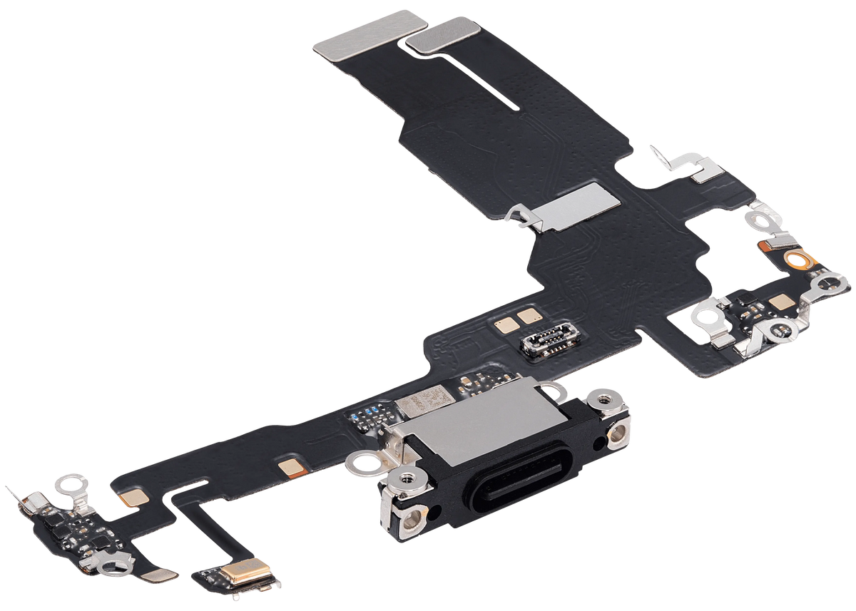 Flex de Puerto de Carga para iPhone 15 — Plus (Negro)