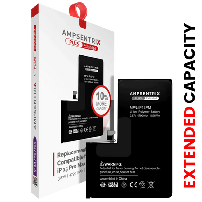 Batería Ampsentrix Plus Extended para iPhone 13 Pro Max