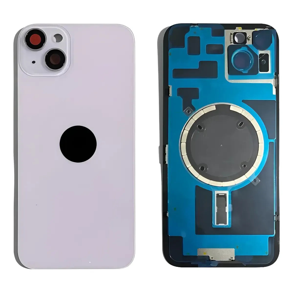 Tapa Trasera Con Lentes E Imanes Iphone 14 Lila