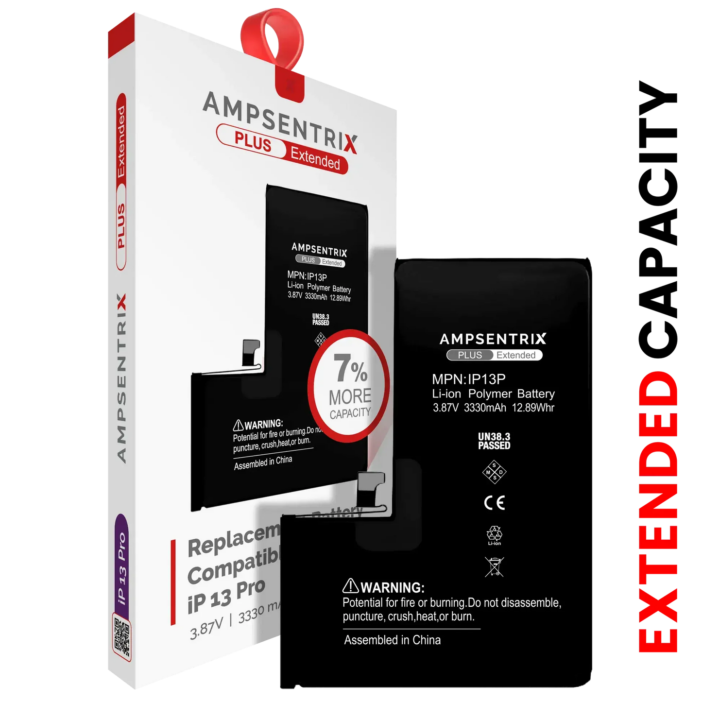 Batería Ampsentrix Plus Extended para iPhone 13 Pro
