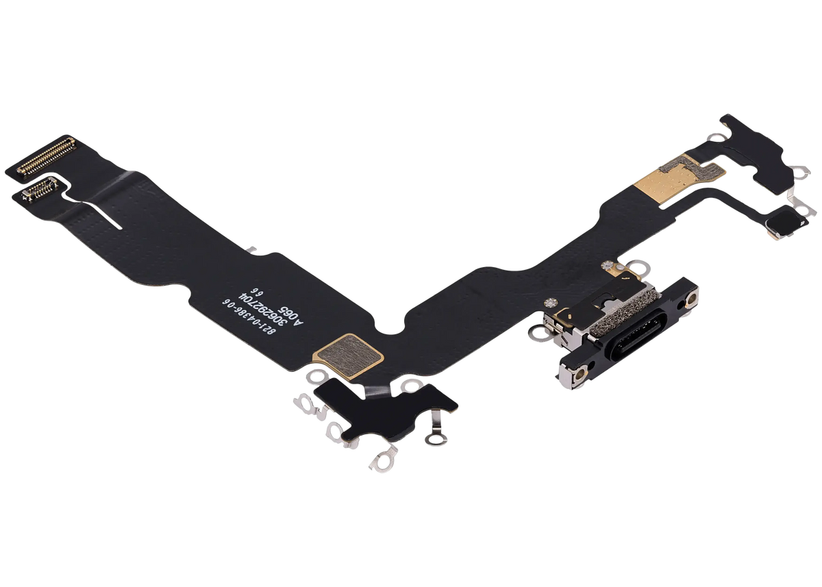 Flex de Puerto de Carga para iPhone 15 Plus — OEM Original (Negro)