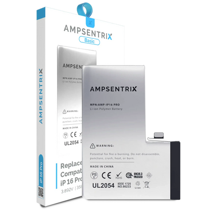 Batería Ampsentrix Basic para iPhone 16 Pro
