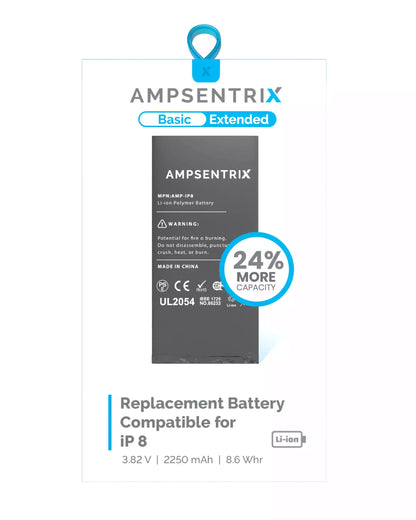 Batería Ampsentrix Extended para iPhone 8
