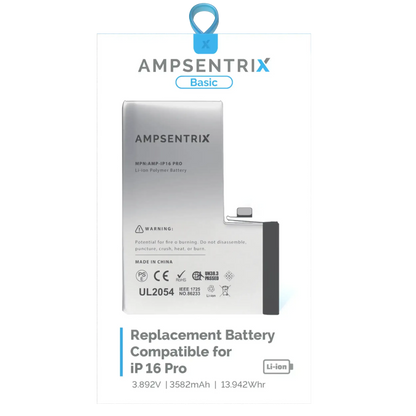 Batería Ampsentrix Basic para iPhone 16 Pro