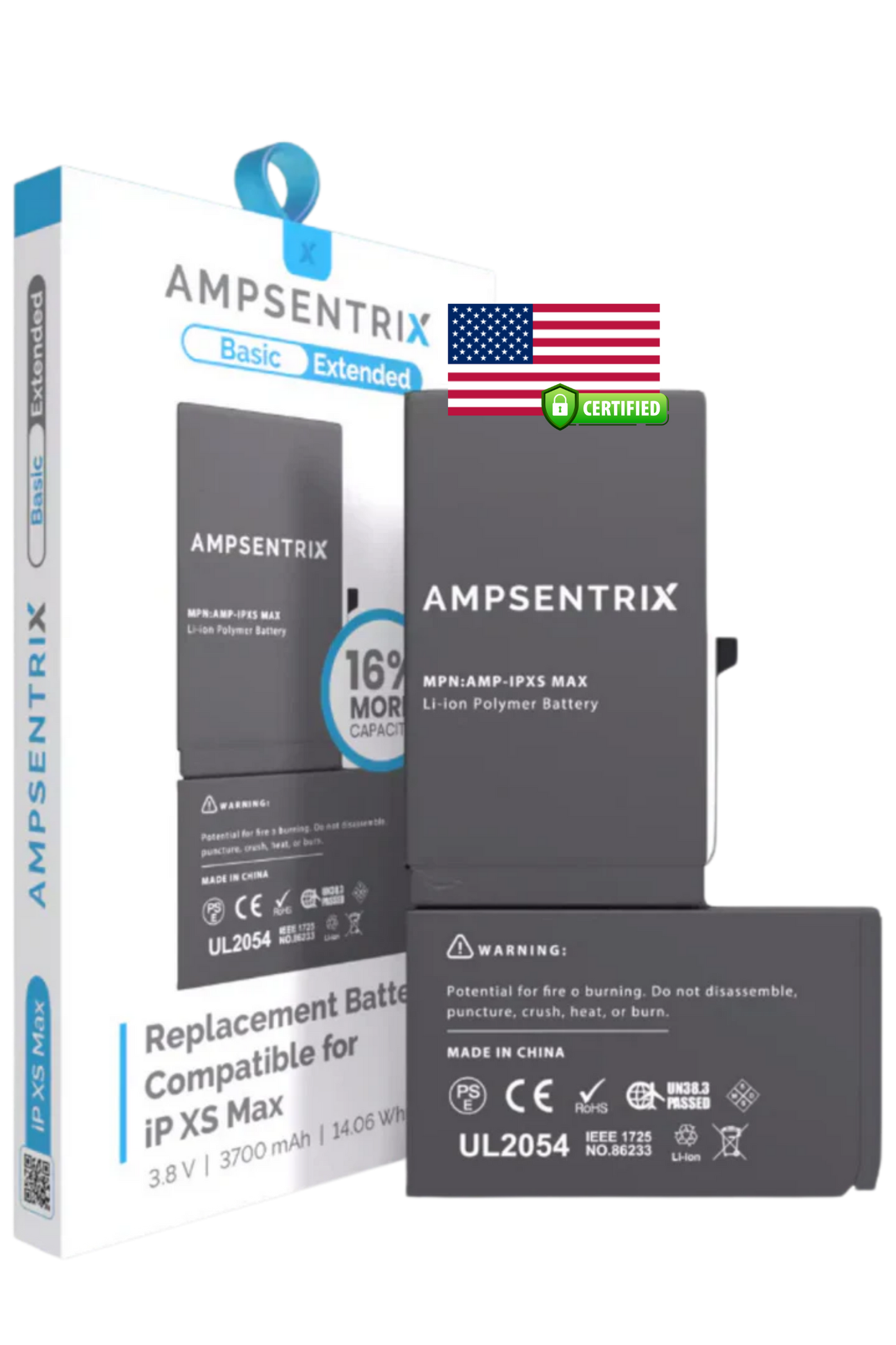 Batería Ampsentrix Extended para iPhone XS Max